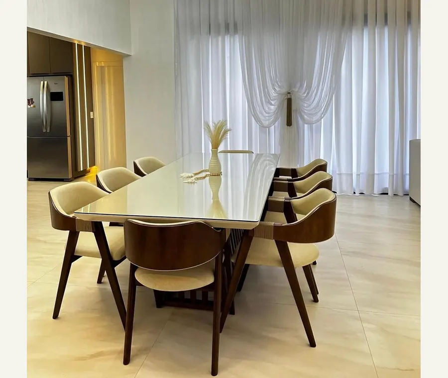 Mesa Yeruti - versão retangular com Cadeira REF 408