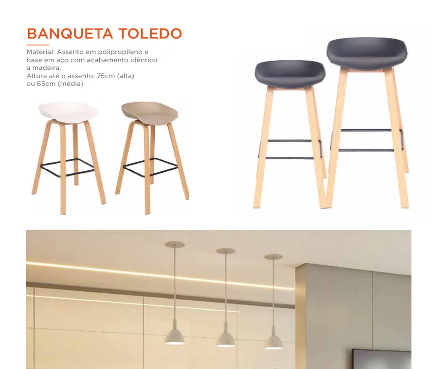 Banqueta Toledo e Banqueta Toledo Média