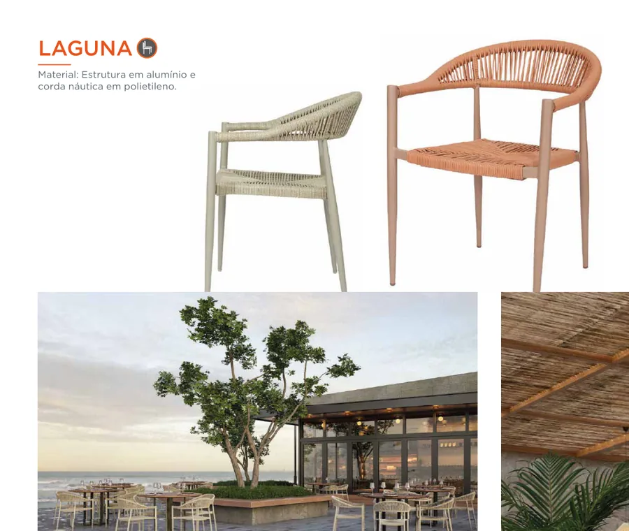 Cadeira Laguna e Banqueta Laguna