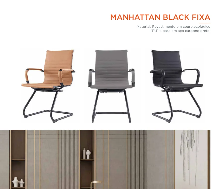 Cadeira Manhattan Black Fixa