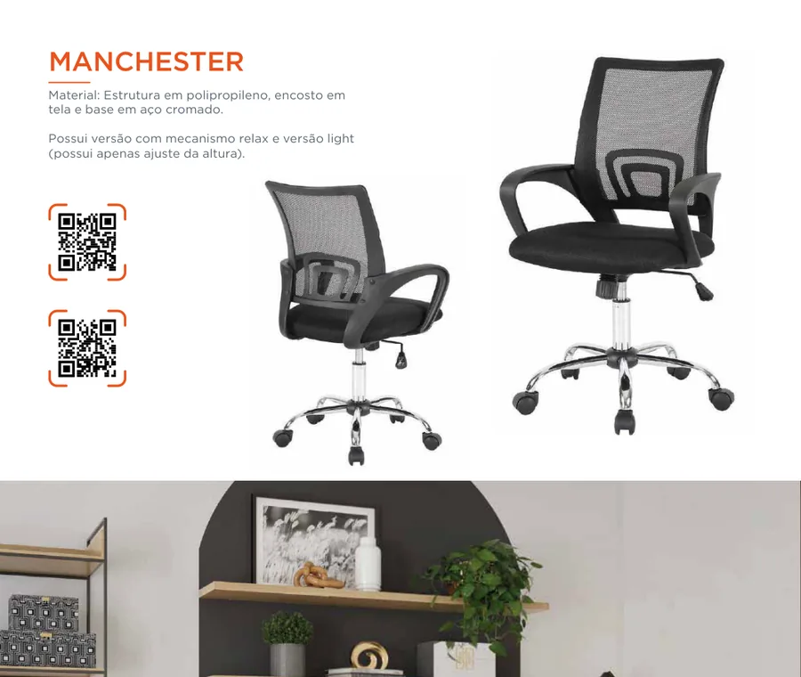 Cadeira Manchester e Cadeira Manchester Light